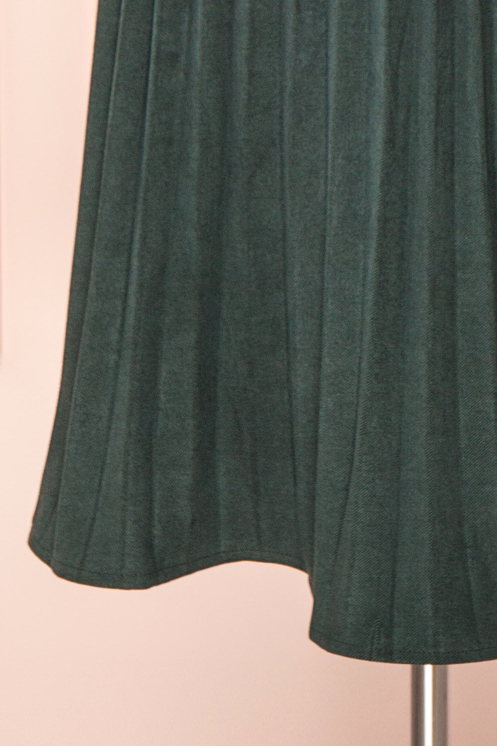 Snofn Green Short Sleeve Midi Denim Dress | Boutique 1861 bottom 