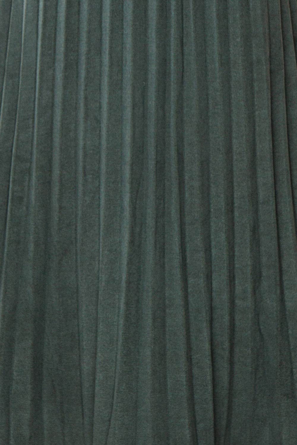 Snofn Green Short Sleeve Midi Denim Dress | Boutique 1861 fabric 