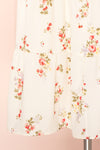 Sodalen Beige Floral Midi Dress w/ Ruffles | Boutique 1861 bottom