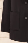 Sofiane | Black Oversized Blazer w/ Pockets | La petite garçonne sleeve