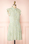 Sohvi Green Floral Button-Up Short Dress | Boutique 1861 side view