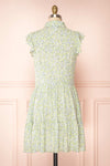 Sohvi Green Floral Button-Up Short Dress | Boutique 1861 back view