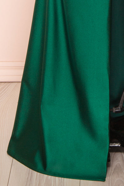 Sonia Green Backless Mermaid Maxi Dress w/ Slit | Boutique 1861 details