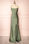 Sonia Sage Backless Mermaid Maxi Dress w/ Slit | Boutique 1861 front view