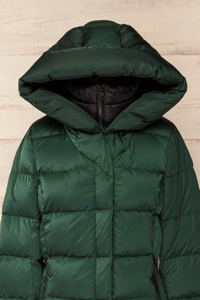 Sonny Forest Green Soia&Kyo Parka Coat with Hood | La Petite Garçonne front hood