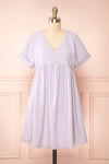 Sooyun Short Lilac Dress w/ Short Sleeves | Boutique 1861 front view
