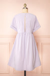 Sooyun Short Lilac Dress w/ Short Sleeves | Boutique 1861 back view