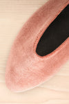 Soric Blush Pink Velvet Flat Shoes | La Petite Garçonne