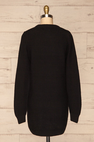 Sorinnes Black Sweater Dress | Robe Noire | La Petite Garçonne back view