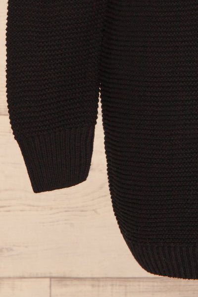 Sorinnes Black Sweater Dress | Robe Noire | La Petite Garçonne bottom close-up