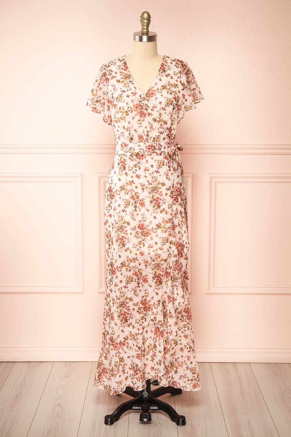 Soyoon Floral Wrap Maxi Dress | Boutique 1861 front view 