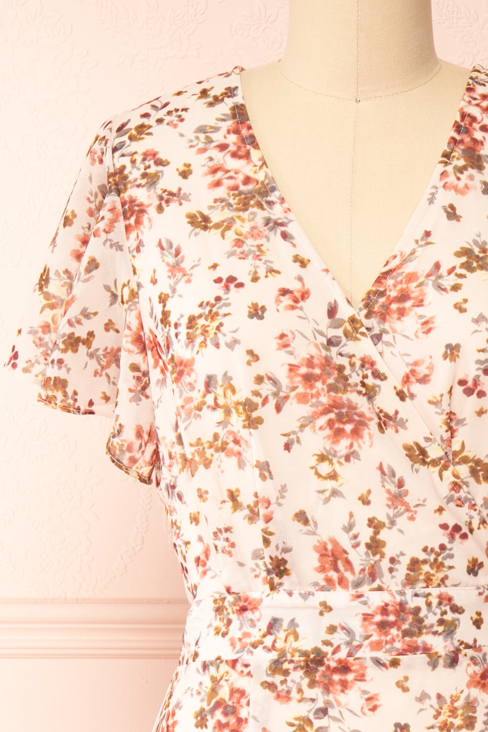 Soyoon Floral Wrap Maxi Dress | Boutique 1861 front close-up
