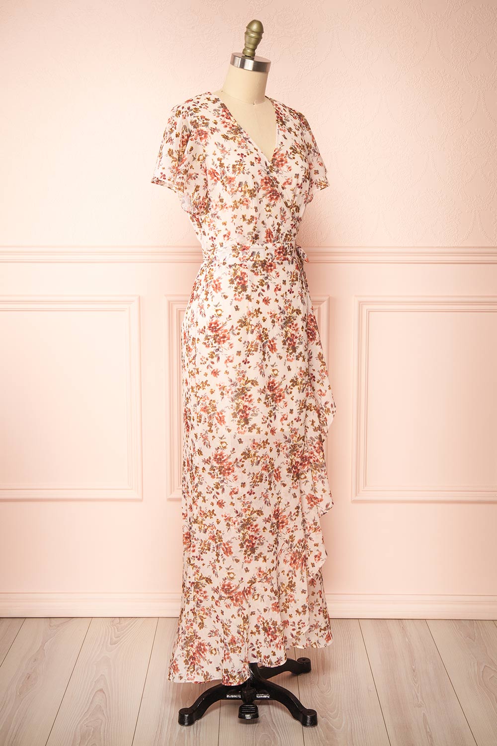 Soyoon Floral Wrap Maxi Dress | Boutique 1861 side view 