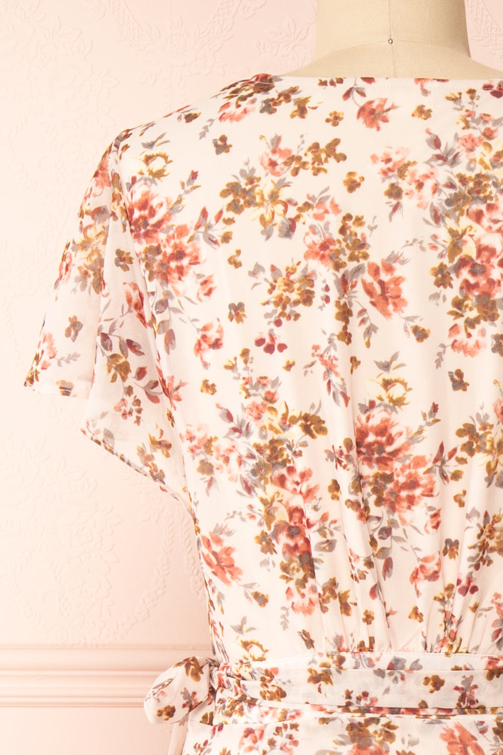 Soyoon Floral Wrap Maxi Dress | Boutique 1861 back close-up