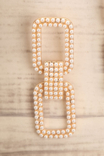 Sparti Golden & Pearl Pendant Earrings | La Petite Garçonne 2