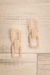 Sparti Golden & Pearl Pendant Earrings | La Petite Garçonne 1