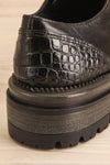Spencer Black Laced Leather Shoes | La petite garçonne back close-up