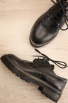 Spencer Black Laced Leather Shoes | La petite garçonne