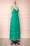 Spirea Turquoise Openwork Midi Dress | Boutique 1861 side view