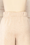 Stela Sand High-Waisted Wide Leg Lounge Pants | La petite garçonne back close up