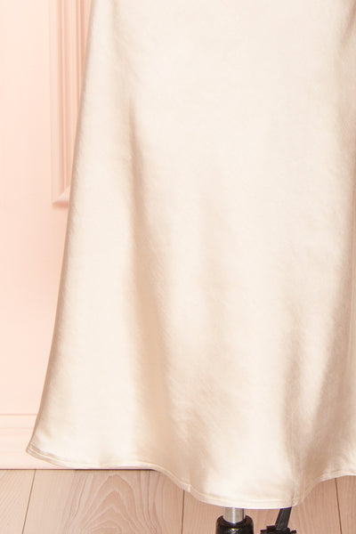 Stevie Champagne Open-back Satin Midi Dress | Boutique 1861 bottom