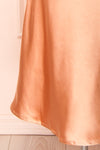 Stevie Pink Open-back Satin Midi Dress | Boutique 1861 bottom