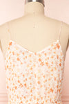 Stine Cream Short Floral Dress w/ Thin Straps | Boutique 1861 back close up