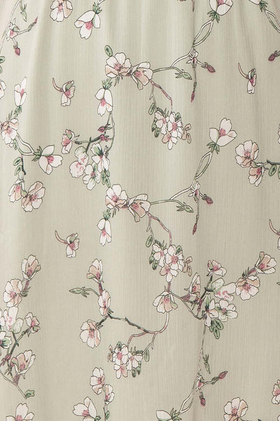Stine Mint Short Floral Dress w/ Thin Straps | Boutique 1861 fabric