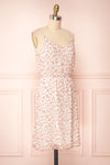 Stine White Short Floral Dress w/ Thin Straps | Boutique 1861 side view