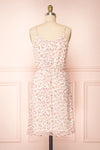 Stine White Short Floral Dress w/ Thin Straps | Boutique 1861 back view