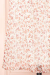 Stine White Short Floral Dress w/ Thin Straps | Boutique 1861 details