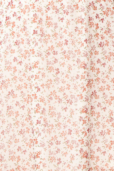 Stine White Short Floral Dress w/ Thin Straps | Boutique 1861 fabrics