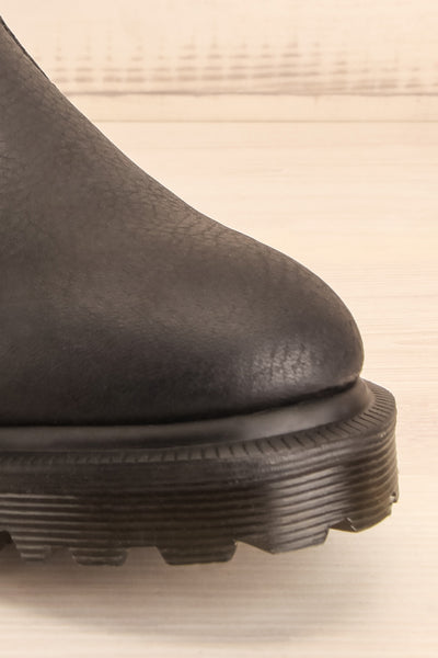 Stirling Black Dr. Martens Chelsea Boots front close-up | La Petite Garçonne