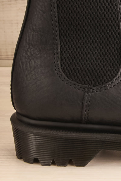 Stirling Black Dr. Martens Chelsea Boots side back close-up | La Petite Garçonne