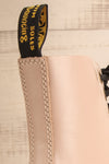 Stourbridge Taupe Leather Dr. Martens Boots back logo close-up | La Petite Garçonne