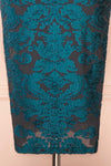 Styel Teal Textured Halter Midi Dress | Boutique 1861 bottom