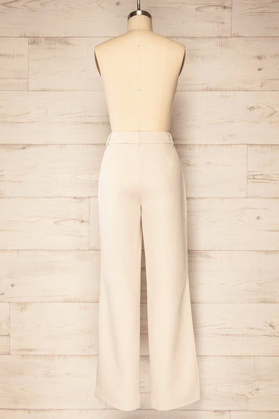 Sutton Beige | Straight Leg Pants w/ Lateral Pockets