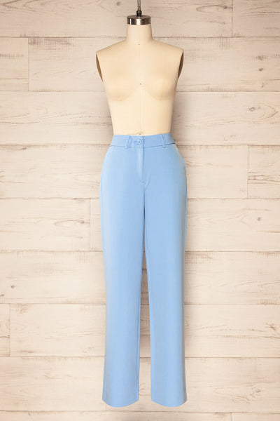 Sutton Blue | Straight Leg Pants w/ Lateral Pockets