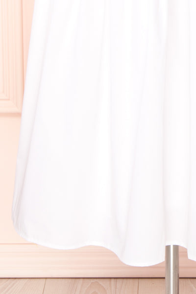 Syke White Tiered Midi Dress with Open Back | Boutique 1861 bottom