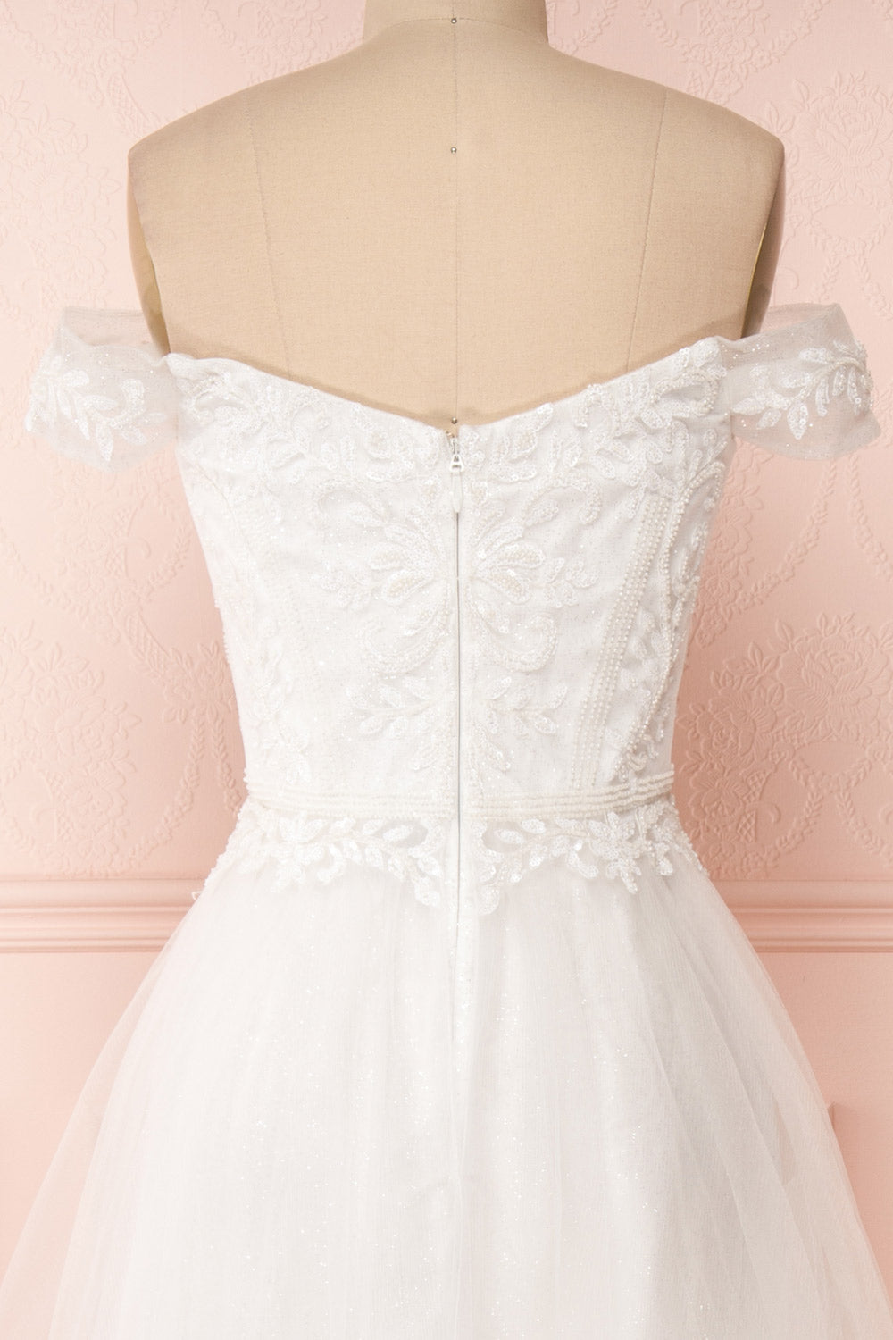 Sylphidia White Tulle Dress | Robe de Mariée | Boudoir 1861 back close-up