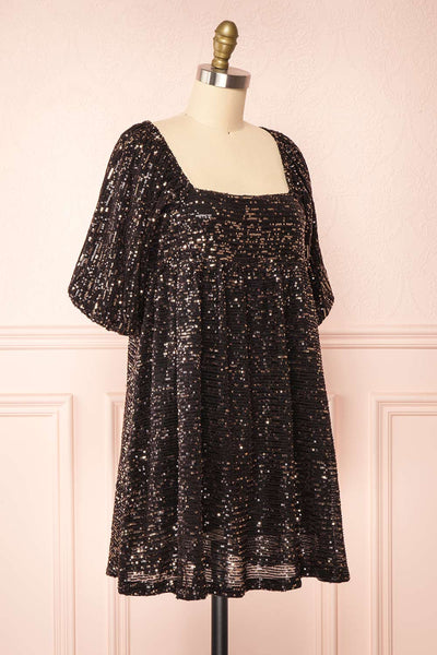 Sylvionne Low Back Sequin Babydoll Dress | Boutique 1861 side view