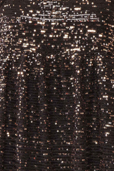 Sylvionne Low Back Sequin Babydoll Dress | Boutique 1861 fabric