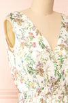 Synallaxis Floral Midi Dress w/ pockets | Boutique 1861 side close-up