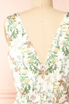 Synallaxis Floral Midi Dress w/ pockets | Boutique 1861 back close-up