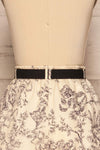 Tabitha Off-White Black Floral Shorts back close up | La petite garçonne