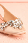 Taclet Tan Low Heel Slingback Shoes with Crystals | Boudoir 1861 4