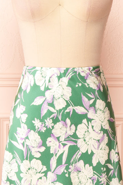 Tafat Satin Floral Skirt | Boutique 1861 front close-up