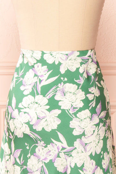 Tafat Satin Floral Skirt | Boutique 1861 back close-up