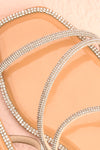 Taimy Strappy Sandals w/ Sequins | Boutique 1861  flat close-up