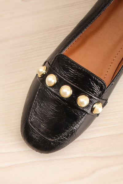 Tainate Black Patent Faux Leather Loafers | La Petite Garçonne 2